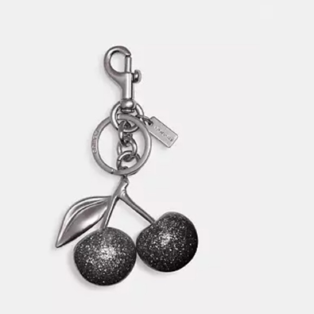 Coach SILVER Metallic Cherry Key Holder